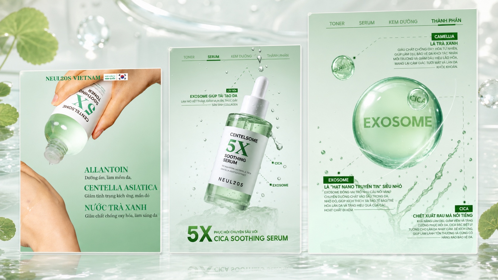 NeuL20s ingredient and product benefit campaign artworks